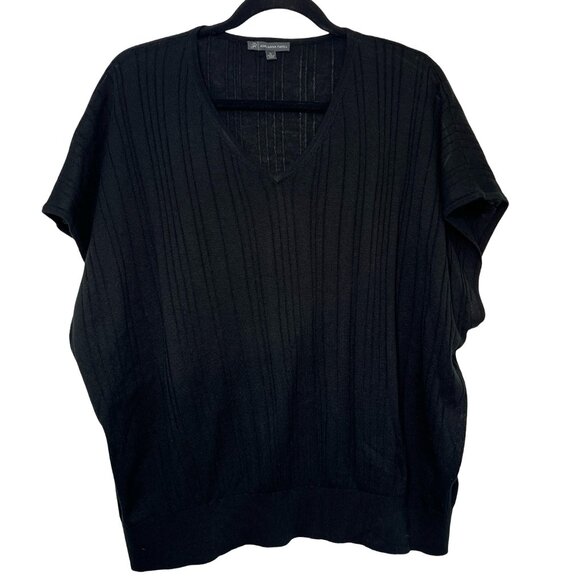 Black Blouse Comfy V-Neck Women's Top Size XL. Like new. - Picture 1 of 7